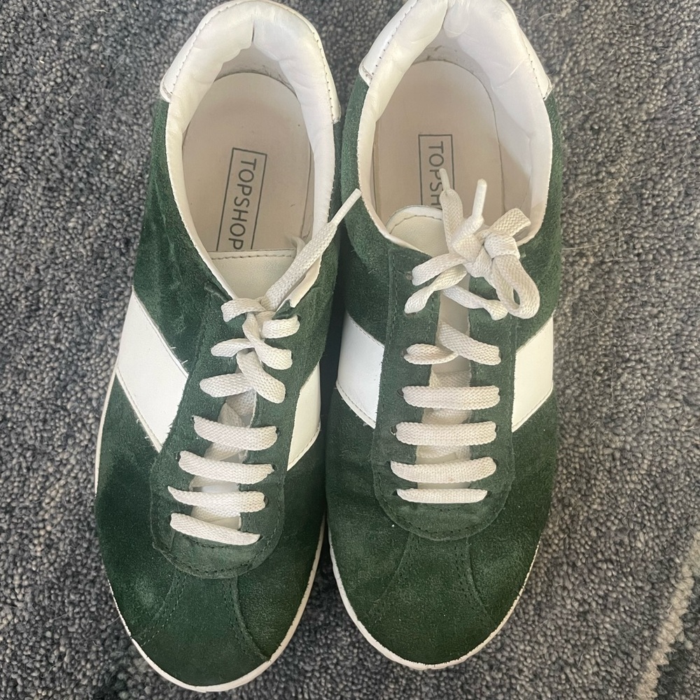 Green top shop sneakers